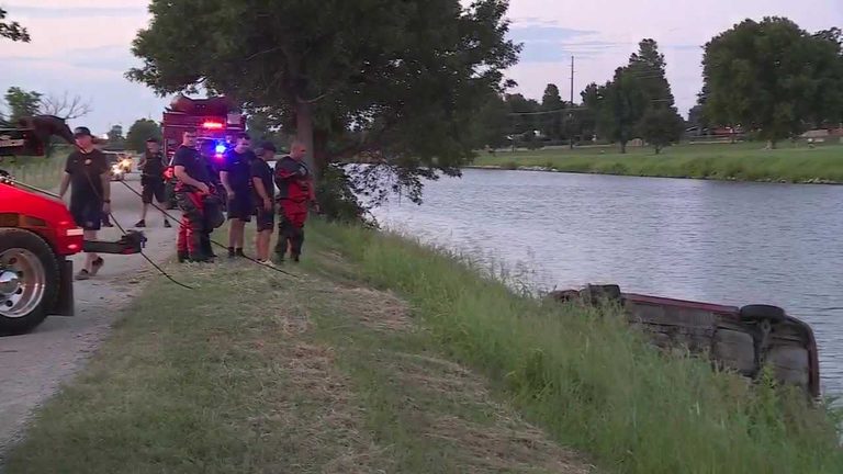Oklahoma City Fire Crews Respond To Vehicle In Lake Overholser