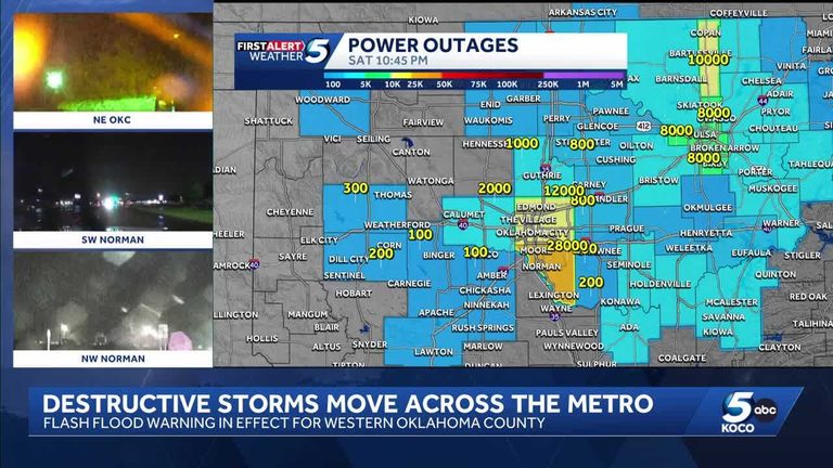 Oklahoma Storms Leave 95 000 Without Power