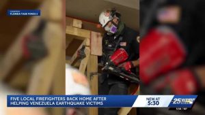 Palm Beach County Firefighters Return From Venezuela