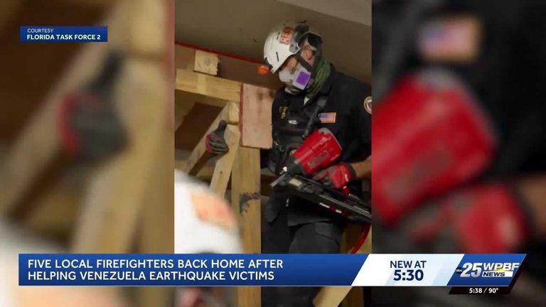 Palm Beach County Firefighters Return From Venezuela