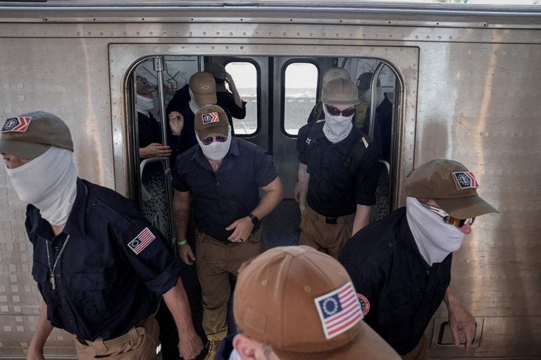Patriot Front Members Spotted On Dc Train