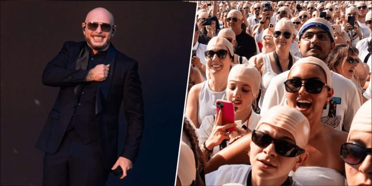 Pitbull Sets Record For Largest Gathering In Bald Caps