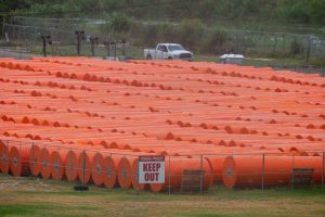 Rio Grande Buoys Drift Close Bridges