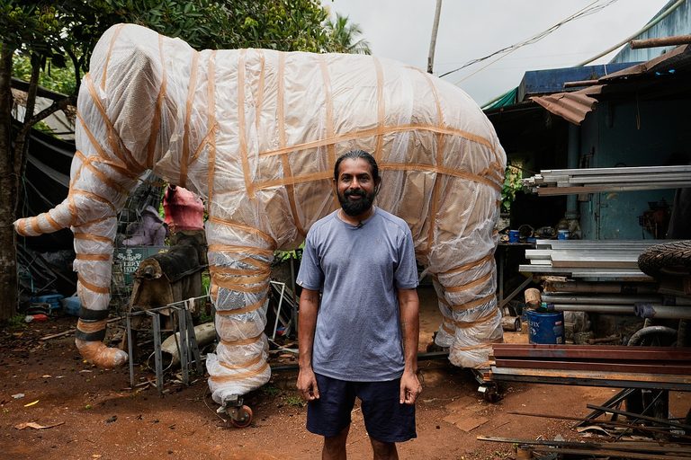 Robotic Elephants In Hindu Temples