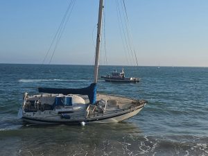 Sailboat Runs Aground In Montecito