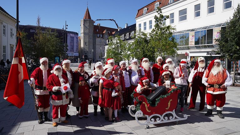 Santas Gather In Denmark