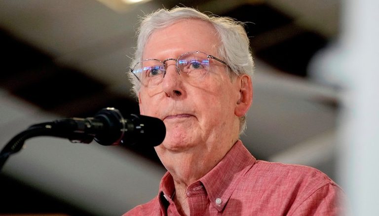 Sen Mcconnell Reveals Fall Led To Hospitalization