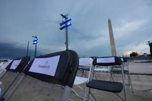 Storms Force Evacuation At National Mall