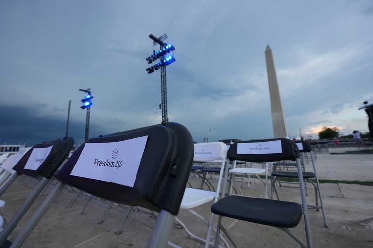 Storms Force Evacuation At National Mall