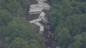 Train Derails In Warrensburg Missouri