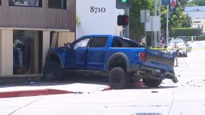 Truck Crashes Into Store On Melrose Avenue
