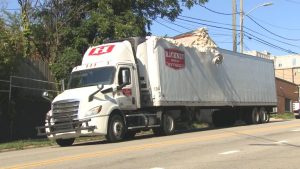 Truck Stuck Under Peace Street Bridge In Raleigh