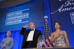 Trump Addresses Rescheduled White House Correspondents Dinner