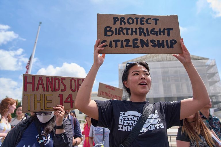 Trump Challenges Birthright Citizenship
