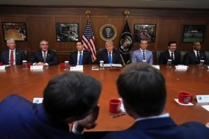 Trump Holds Cabinet Meeting At Camp David