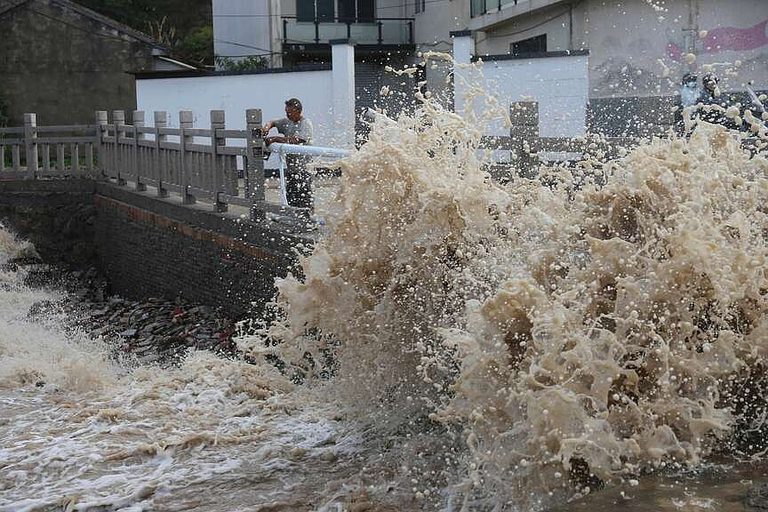 Typhoon Bavi Hits Eastern China