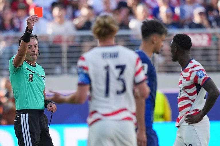 Us Soccer Player Folarin Balogun Receives Red Card