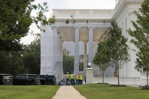 White House Column Restoration Underway