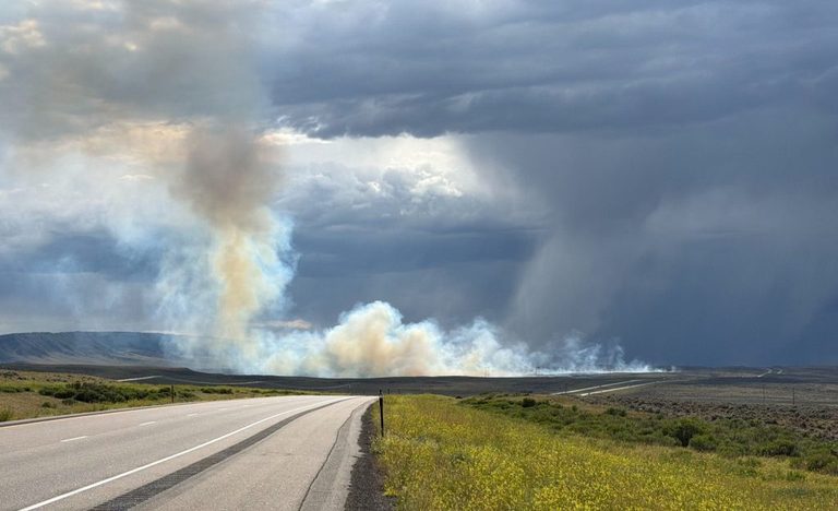 Wildfire Affects I 25 Near Casper