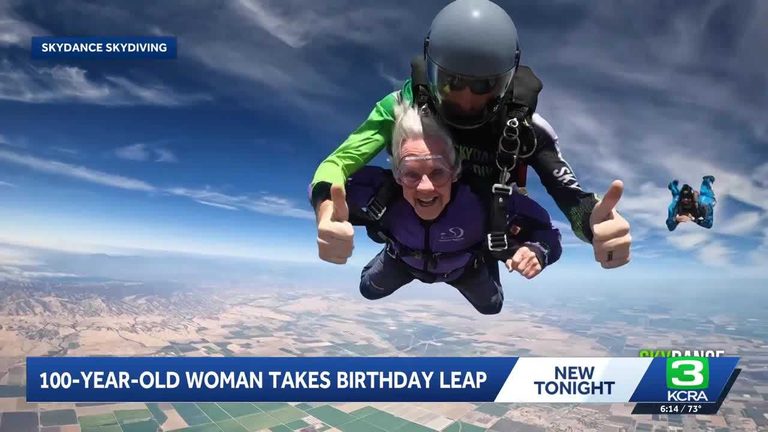 100 Year Old Grandma Skydives