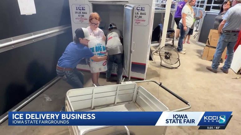 11 Year Old Entrepreneurs Earn Hundreds Delivering Ice At Iowa State Fair