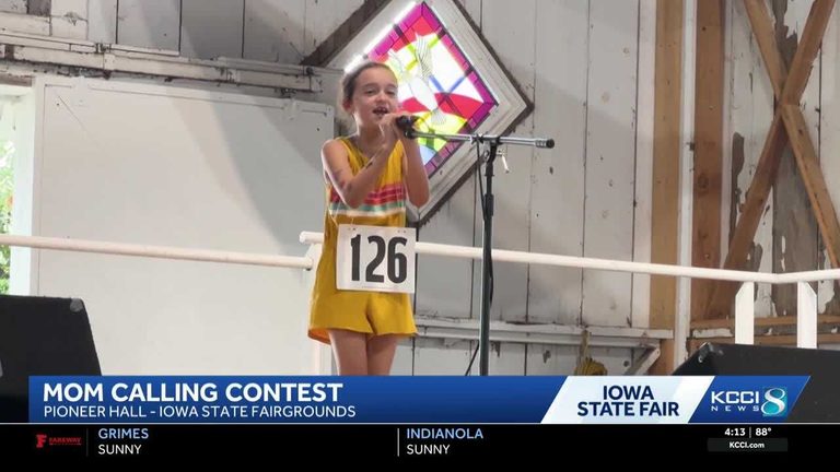 8 Year Old Vivien Sullivan Wins Mom Calling Contest At Iowa State Fair