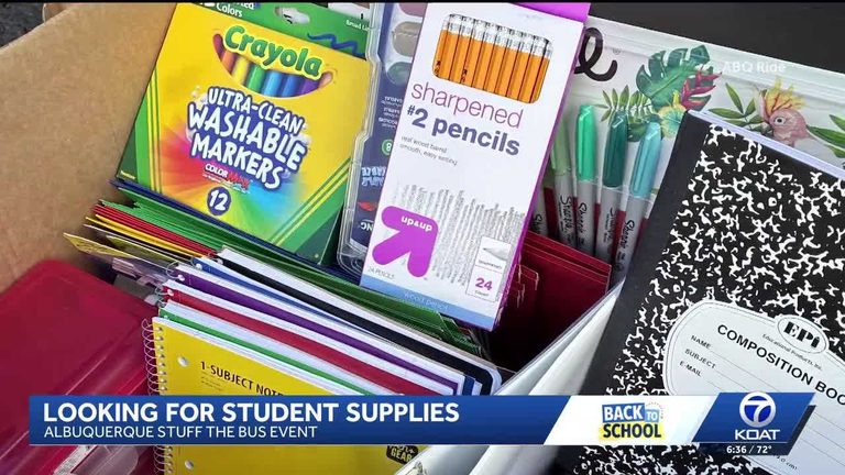 Albuquerque To Fill A City Bus With School Supplies For Aps Students