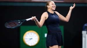 Amanda Anisimova Drinks Red Bull During Cincinnati Open Win