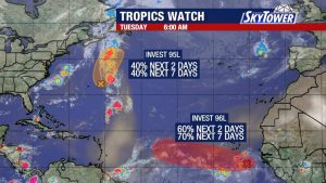 Atlantic Forecasters Monitor Two Tropical Disturbances One Off Africa With 70 De