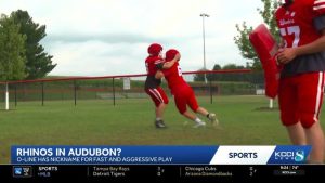 Audubon High Football Prepares For Season With New Rhinos Offensive Line