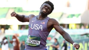 Brown Breaks 110M Hurdles Record