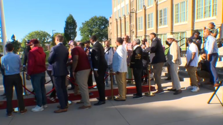 Calling All Brothers Greets Hartford Students With Cheers On First Day Of School