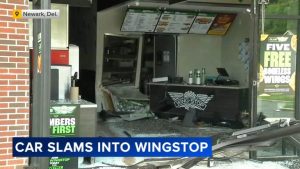 Car Crashes Through Front Of Newark Wingstop Cleanup Under Way