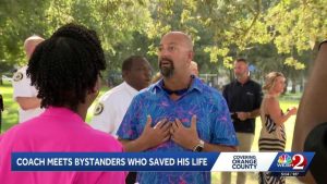 Coach Reunites With Heroes