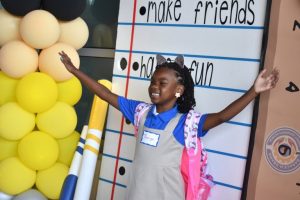 Community Celebrates First Day Of Kindergarten At Bomus