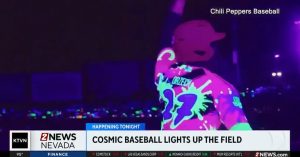Cosmic Baseball Lights Up Greater Nevada Field With Glow In The Dark Games