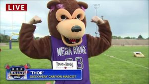 Discovery Canyon And Mesa Ridge Mascots Face Off At Colorado Springs Pep Rally