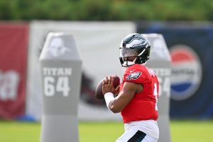 Eagles Share Helmet Cam Glimpse Of Jalen Hurts Practice Throw And Interception