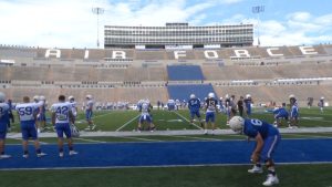 F 16 Pilot Surprises Air Force Football Team