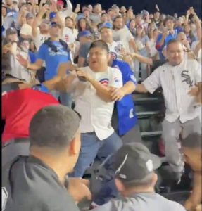 Fans Clash In Wrigley Field Bleachers During Cubs White Sox Game