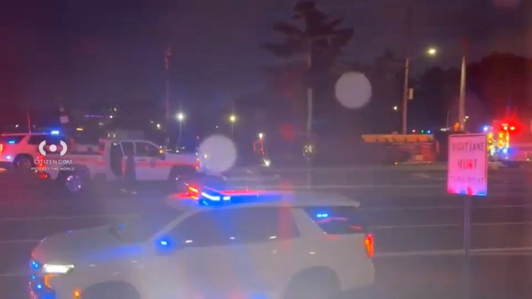 Gasoline Tanker Overturns In Garden City