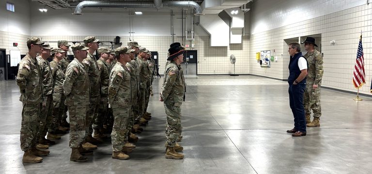 Gov Pillen Welcomes Home Nebraska National Guard Troops From D C