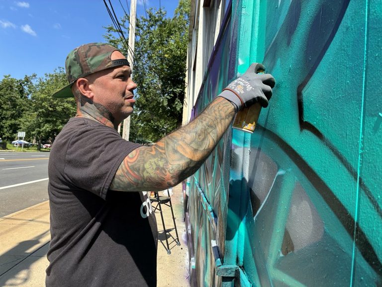 Graffiti Artists Brighten Whalley Eyesore