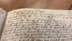 Handwritten Declaration Of Independence Found In Wells Town Record Book