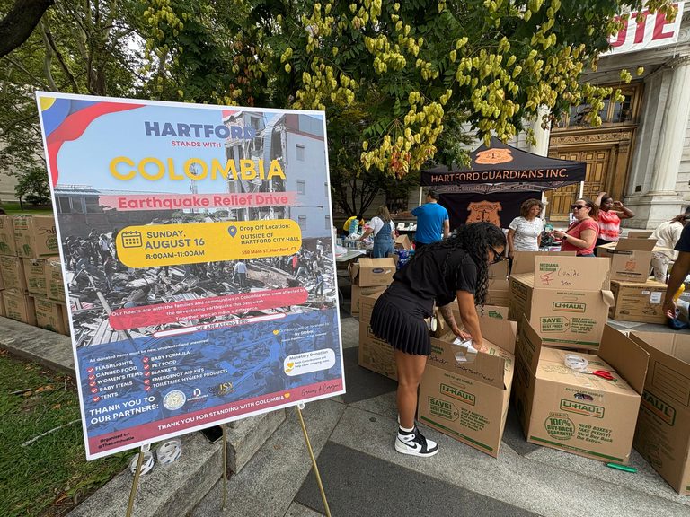 Hartford Community Collects Supplies For Colombia