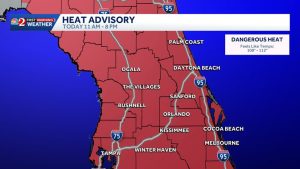 Heat Advisories Issued For Central Florida As Feels Like Temperatures Near 112 F