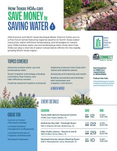 Hoa Connect And Ntmwd Host Free Water Conservation Forums Across North Texas