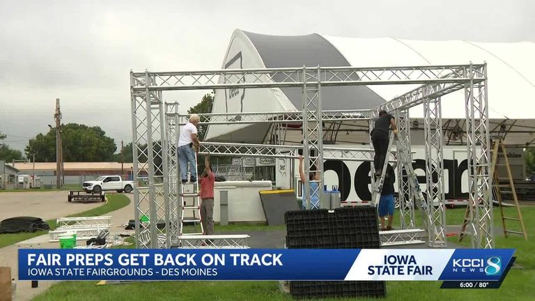 Iowa State Fair Prep Continues Despite Rain
