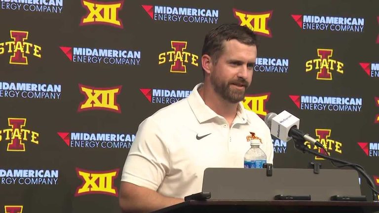 Iowa State Football Coach Jimmy Rogers Outlines 2026 Season In Ames Press Confer