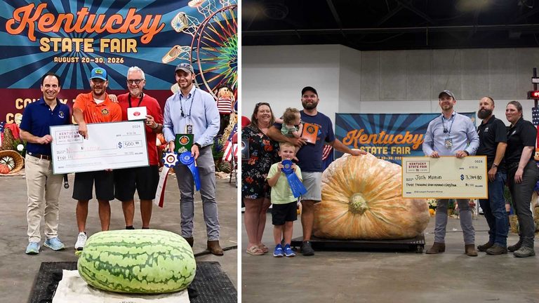 Kentucky State Fair Sets New Record With 1 882 Lb Pumpkin And 245 Lb Watermelon